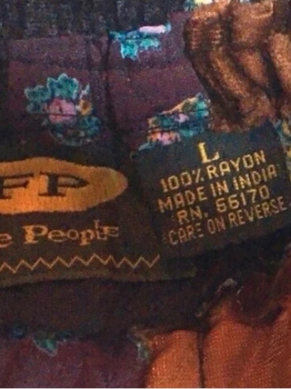 Free People Patchwork Casual Pants - Picture 3 of 3